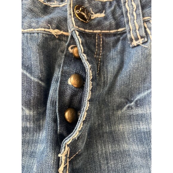 Lab of Denim Repeat Jeans Thick Stitching Button Fly Size 36 x 32 - Picture 3 of 6